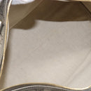 GUCCI GG Supreme Boston Bag PVC Beige Gold Tone 189895 Auth 202805V-10