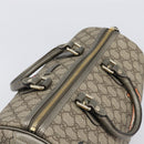 GUCCI GG Supreme Boston Bag PVC Beige Gold Tone 189895 Auth 202805V-6