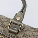 GUCCI GG Supreme Boston Bag PVC Beige Gold Tone 189895 Auth 202805V-8