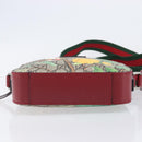 GUCCI GG Supreme Shoulder Bag PVC Beige Silver 450948 Auth 202809SAV-12