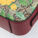 GUCCI GG Supreme Shoulder Bag PVC Beige Silver 450948 Auth 202809SAV-14
