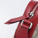 GUCCI GG Supreme Shoulder Bag PVC Beige Silver 450948 Auth 202809SAV-19