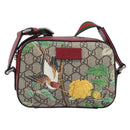 GUCCI GG Supreme Shoulder Bag PVC Beige Silver 450948 Auth 202809SAV-2