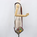 GUCCI GG Supreme Shoulder Bag PVC Beige Silver 450948 Auth 202809SAV-25
