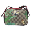 GUCCI GG Supreme Shoulder Bag PVC Beige Silver 450948 Auth 202809SAV-3