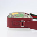 GUCCI GG Supreme Shoulder Bag PVC Beige Silver 450948 Auth 202809SAV-4