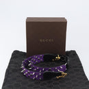 GUCCI Shoulder Strap Leather Purple Black Auth 202818V-12