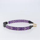 GUCCI Shoulder Strap Leather Purple Black Auth 202818V-4