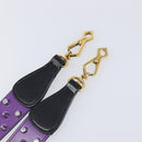 GUCCI Shoulder Strap Leather Purple Black Auth 202818V-5