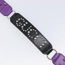 GUCCI Shoulder Strap Leather Purple Black Auth 202818V-7