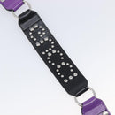 GUCCI Shoulder Strap Leather Purple Black Auth 202818V-8
