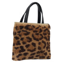 LOEWE Hand Bag Harako leather Brown Black Auth 202820-1