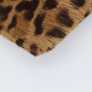 LOEWE Hand Bag Harako leather Brown Black Auth 202820-11