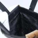 LOEWE Hand Bag Harako leather Brown Black Auth 202820-17