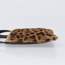 LOEWE Hand Bag Harako leather Brown Black Auth 202820-5