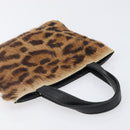 LOEWE Hand Bag Harako leather Brown Black Auth 202820-6