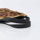 LOEWE Hand Bag Harako leather Brown Black Auth 202820-7
