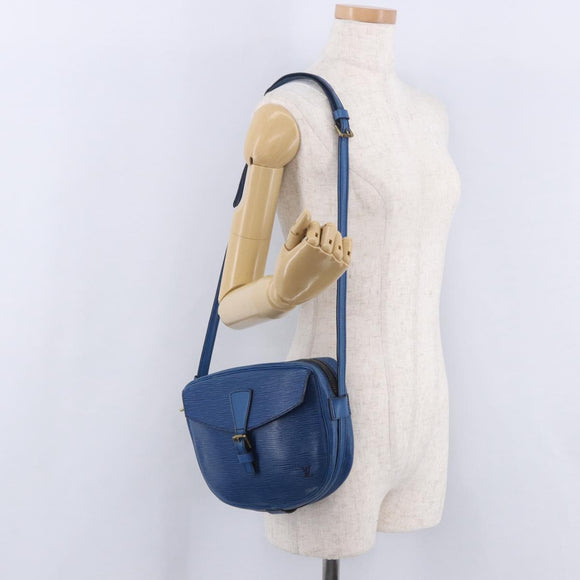 LOUIS VUITTON Epi Jeune Fille MM Shoulder Bag Blue M52155 LV Auth 202822