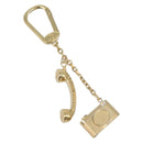 LOUIS VUITTON Porte Cles Hollywood Charm Metal Gold Tone M65382 LV Auth 202823A-1