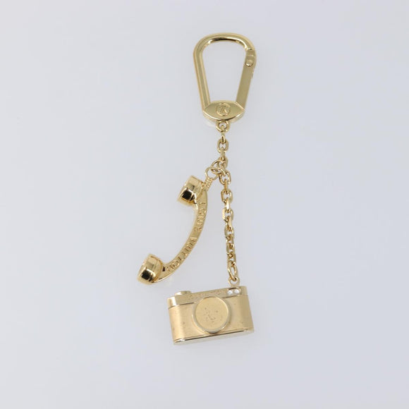 LOUIS VUITTON Porte Cles Hollywood Charm Metal Gold Tone M65382 LV Auth 202823A