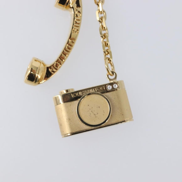 LOUIS VUITTON Porte Cles Hollywood Charm Metal Gold Tone M65382 LV Auth 202823A