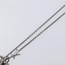 LOUIS VUITTON Pendant Vivienne Necklace Metal Black Silver M00831 Auth 202825M-14