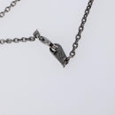 LOUIS VUITTON Pendant Vivienne Necklace Metal Black Silver M00831 Auth 202825M-18