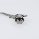 LOUIS VUITTON Pendant Vivienne Necklace Metal Black Silver M00831 Auth 202825M-10