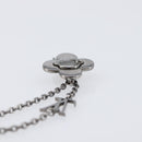 LOUIS VUITTON Pendant Vivienne Necklace Metal Black Silver M00831 Auth 202825M-21