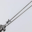 LOUIS VUITTON Pendant Vivienne Necklace Metal Black Silver M00831 Auth 202825M-4