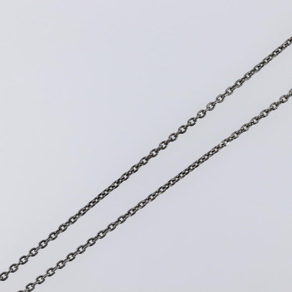 LOUIS VUITTON Pendant Vivienne Necklace Metal Black Silver M00831 Auth 202825M
