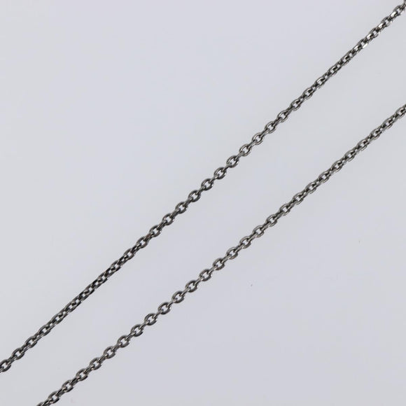 LOUIS VUITTON Pendant Vivienne Necklace Metal Black Silver M00831 Auth 202825M