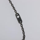 LOUIS VUITTON Pendant Vivienne Necklace Metal Black Silver M00831 Auth 202825M-8