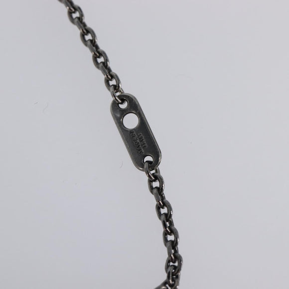 LOUIS VUITTON Pendant Vivienne Necklace Metal Black Silver M00831 Auth 202825M