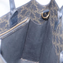 CELINE Macadam Vertical Cabas Hand Bag PVC Leather Brown Gold Tone Auth 202827A-16