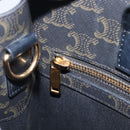 CELINE Macadam Vertical Cabas Hand Bag PVC Leather Brown Gold Tone Auth 202827A-18