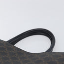 CELINE Macadam Vertical Cabas Hand Bag PVC Leather Brown Gold Tone Auth 202827A-8