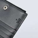GUCCI GG Supreme Compact Wallet PVC Beige Silver 547083 Auth 202833M-18
