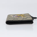 GUCCI GG Supreme Compact Wallet PVC Beige Silver 547083 Auth 202833M-3