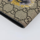 GUCCI GG Supreme Compact Wallet PVC Beige Silver 547083 Auth 202833M-15
