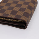 LOUIS VUITTON Damier Ebene Compact Zip Bifold Wallet N61668 LV Auth 202835-10