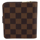 LOUIS VUITTON Damier Ebene Compact Zip Bifold Wallet N61668 LV Auth 202835-2