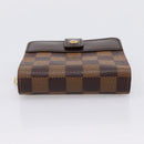 LOUIS VUITTON Damier Ebene Compact Zip Bifold Wallet N61668 LV Auth 202835-5