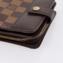 LOUIS VUITTON Damier Ebene Compact Zip Bifold Wallet N61668 LV Auth 202835-8