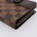 LOUIS VUITTON Damier Ebene Compact Zip Bifold Wallet N61668 LV Auth 202835-9