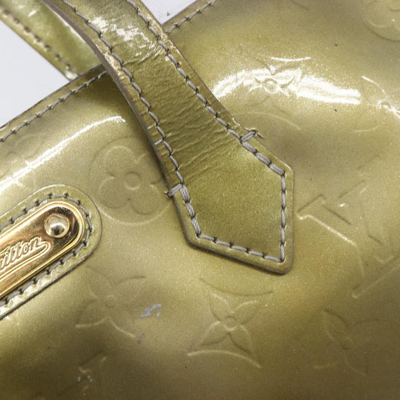 LOUIS VUITTON Monogram Vernis Wilshire PM Hand Bag Veil bronze LV Auth 202838