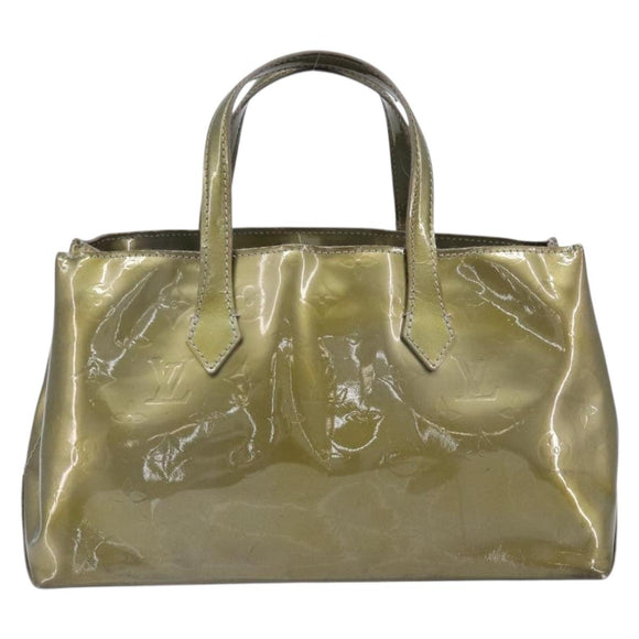 LOUIS VUITTON Monogram Vernis Wilshire PM Hand Bag Veil bronze LV Auth 202838