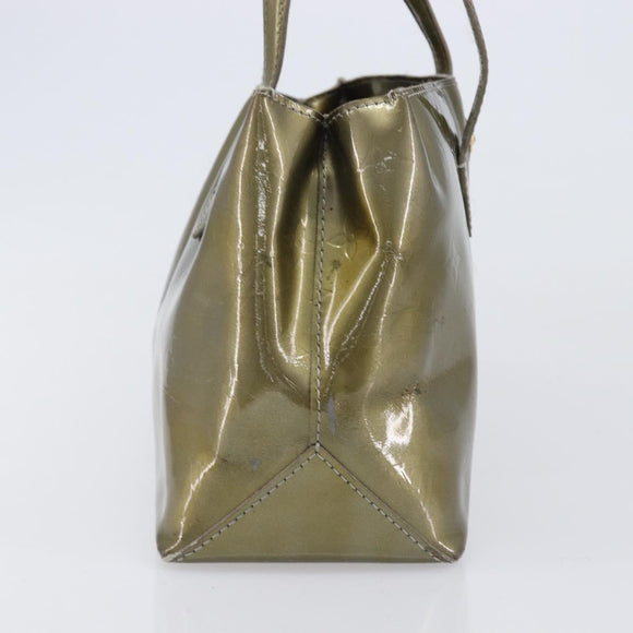 LOUIS VUITTON Monogram Vernis Wilshire PM Hand Bag Veil bronze LV Auth 202838