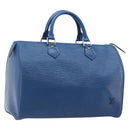 LOUIS VUITTON Epi Speedy 30 Hand Bag Toledo Blue M43005 LV Auth 202839V-1