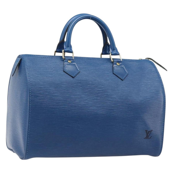 LOUIS VUITTON Epi Speedy 30 Hand Bag Toledo Blue M43005 LV Auth 202839V